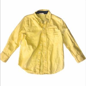 4 Crazy 8 buttercream yellow button down shirt